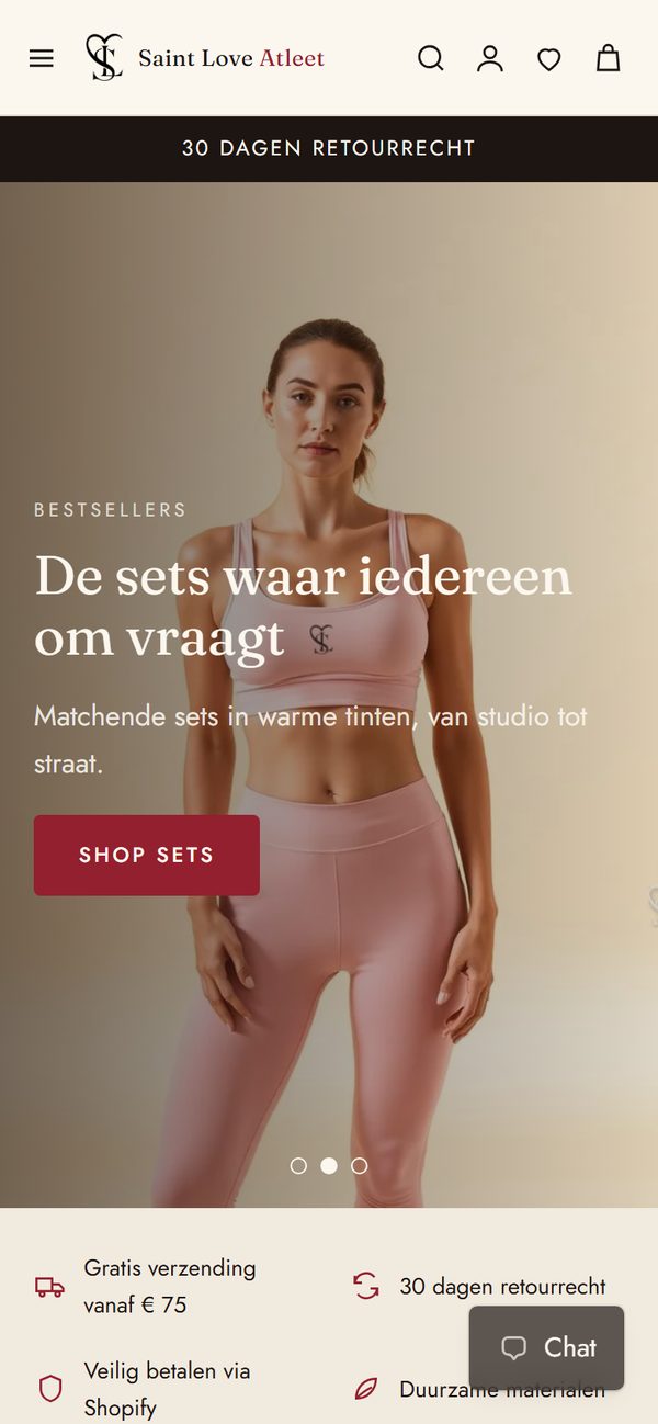 Saint Love Atleet op een telefoon