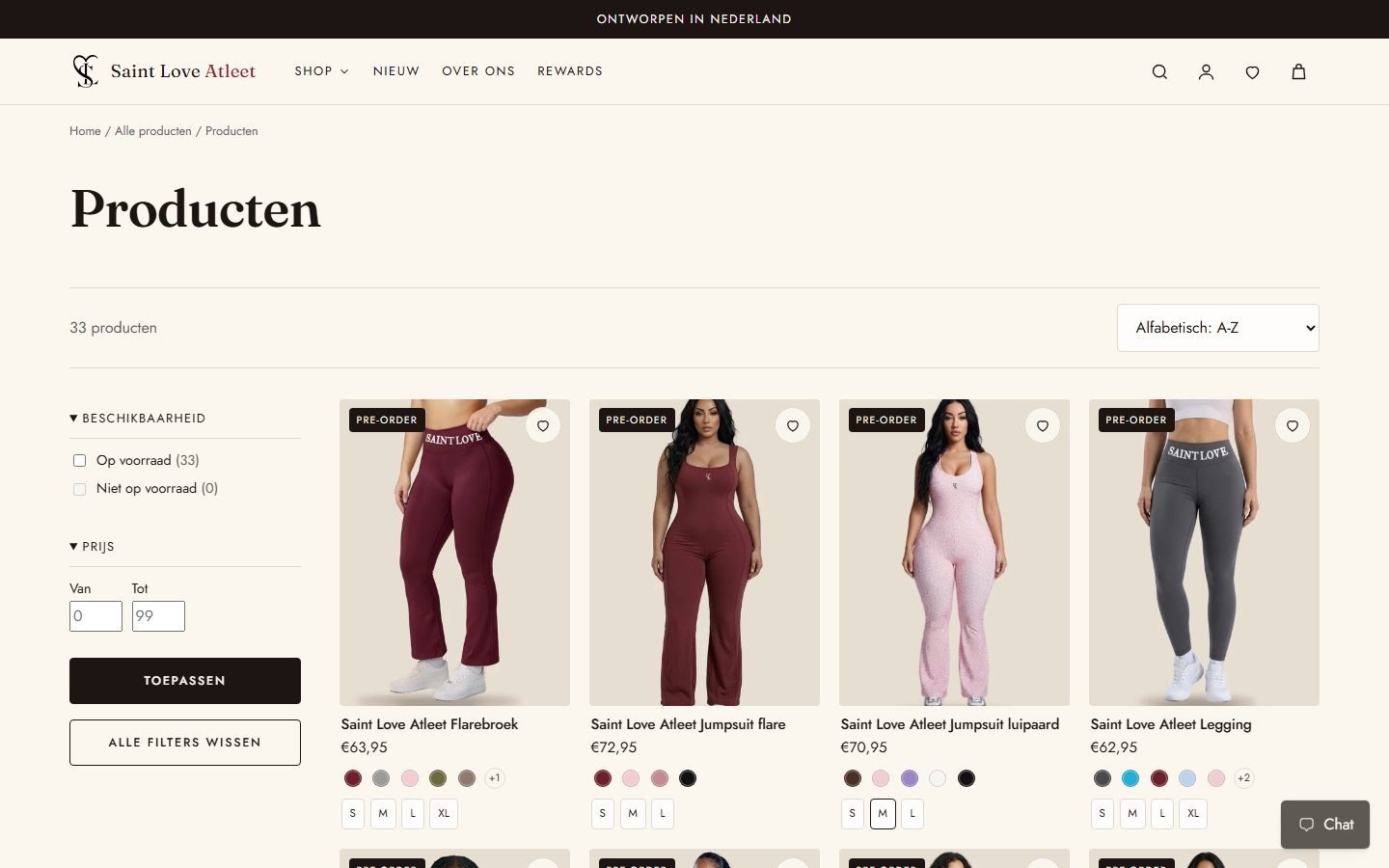 Productoverzicht van de webshop Saint Love Atleet